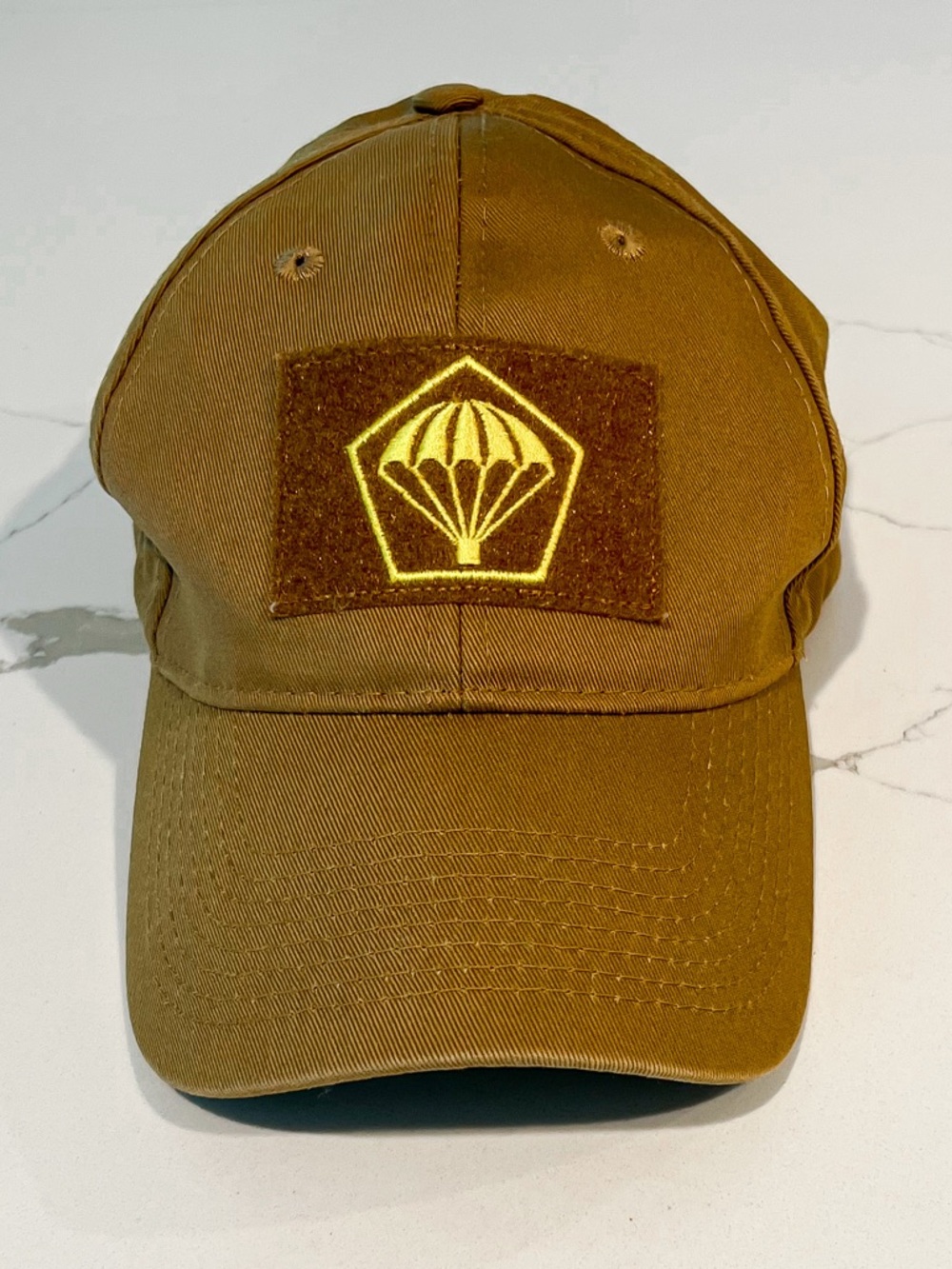 TacPack Hook and Loop Military Parachute Tan Brown Adjustable Baseball Hat Cap